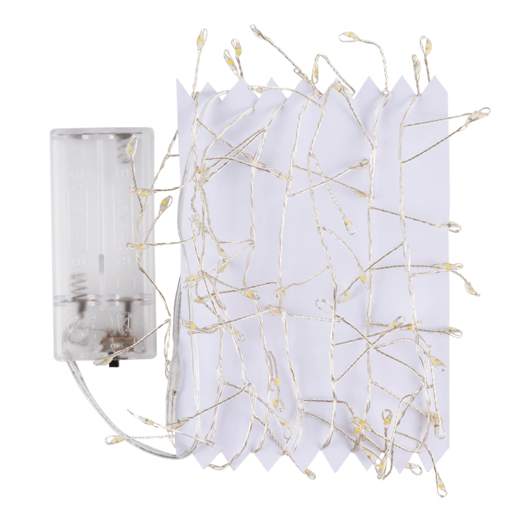 Гірлянда YES! Fun На мідному дроті Кластер 100 LED Тепло-біла 2.2 м На батарейках (801204) - зображення 2
