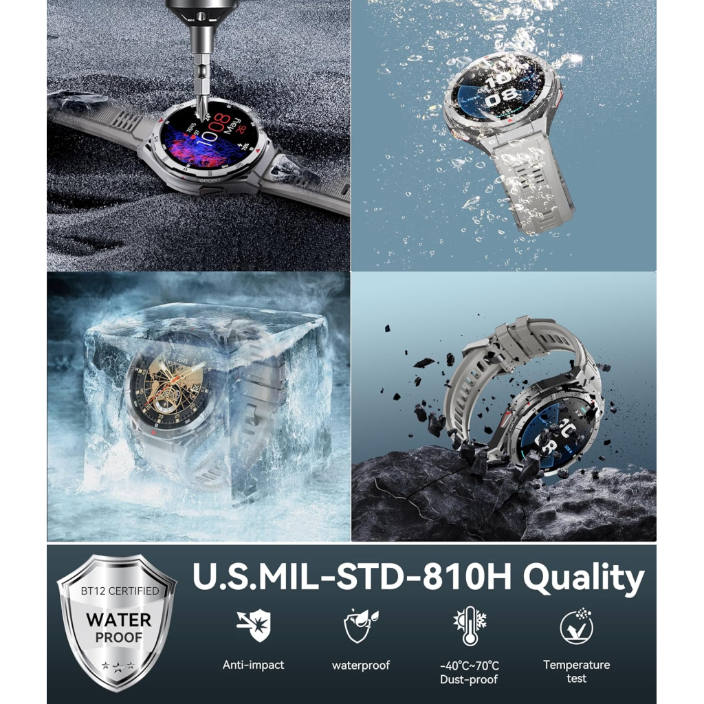 Смарт-годинник OUKITEL BT12 Grey (6931940789585) - зображення 9