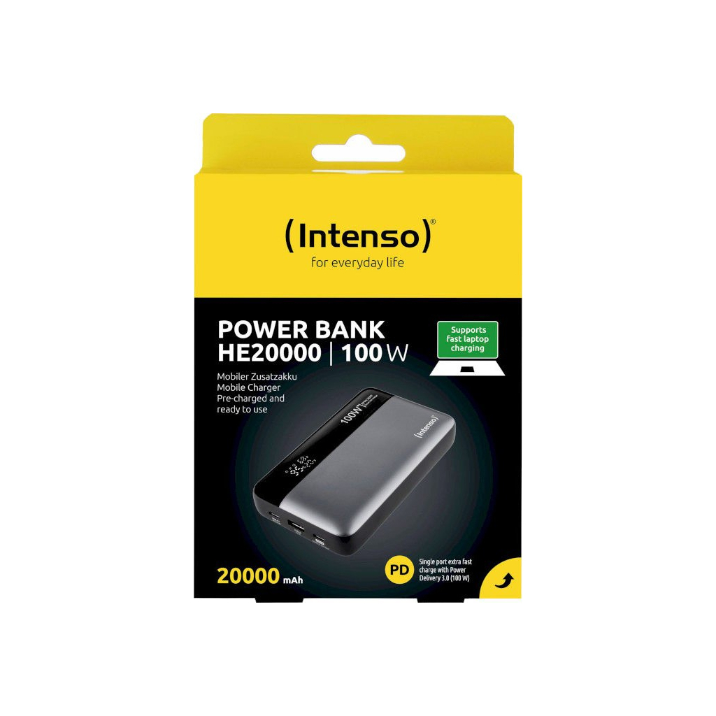 Батарея універсальна Intenso HE20000 20000mAh PD/3.0/100W (7350050) - зображення 3