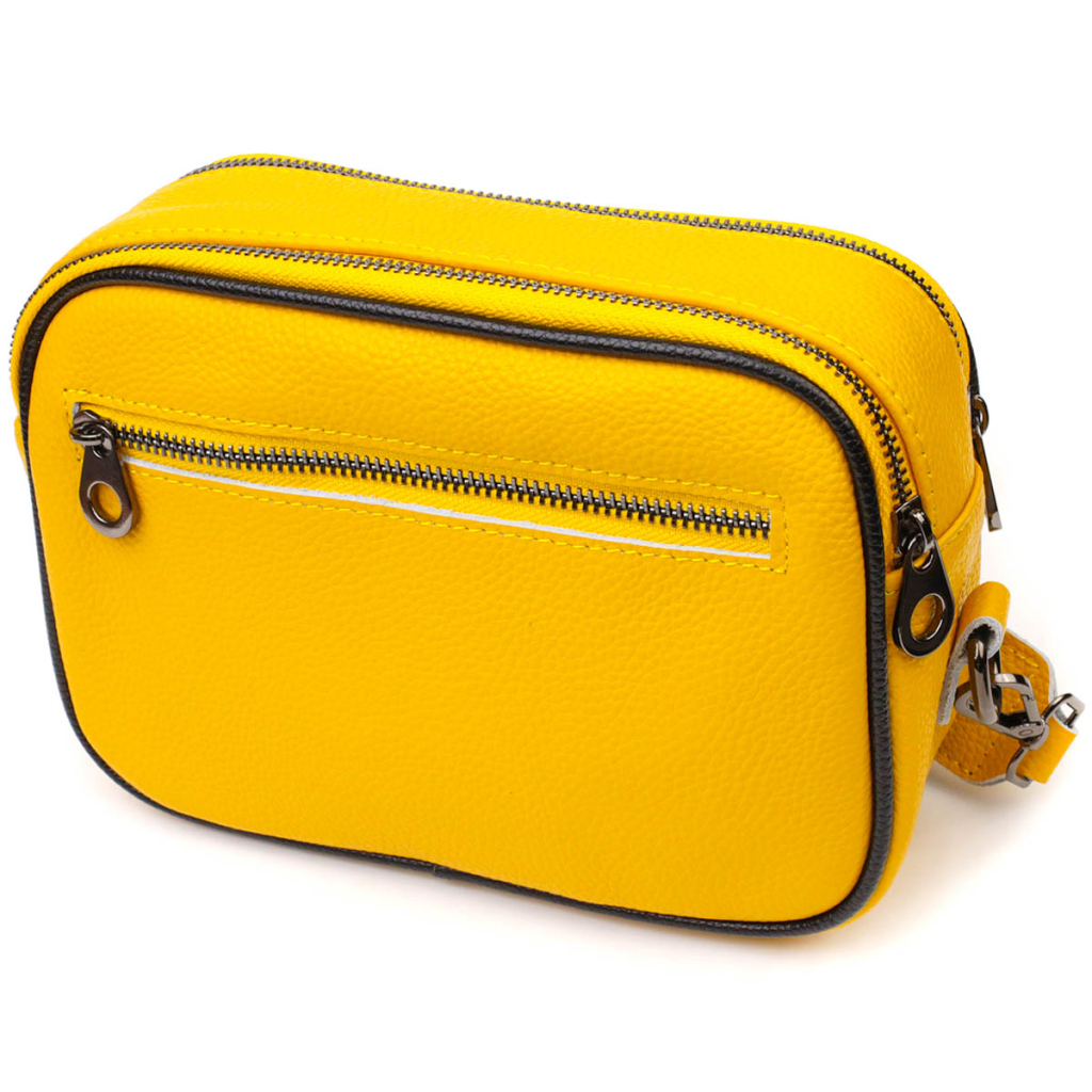 Сумка Vintage Жіноча крос-боді з натуральної шкіри Жовта (22114) - зображення 2