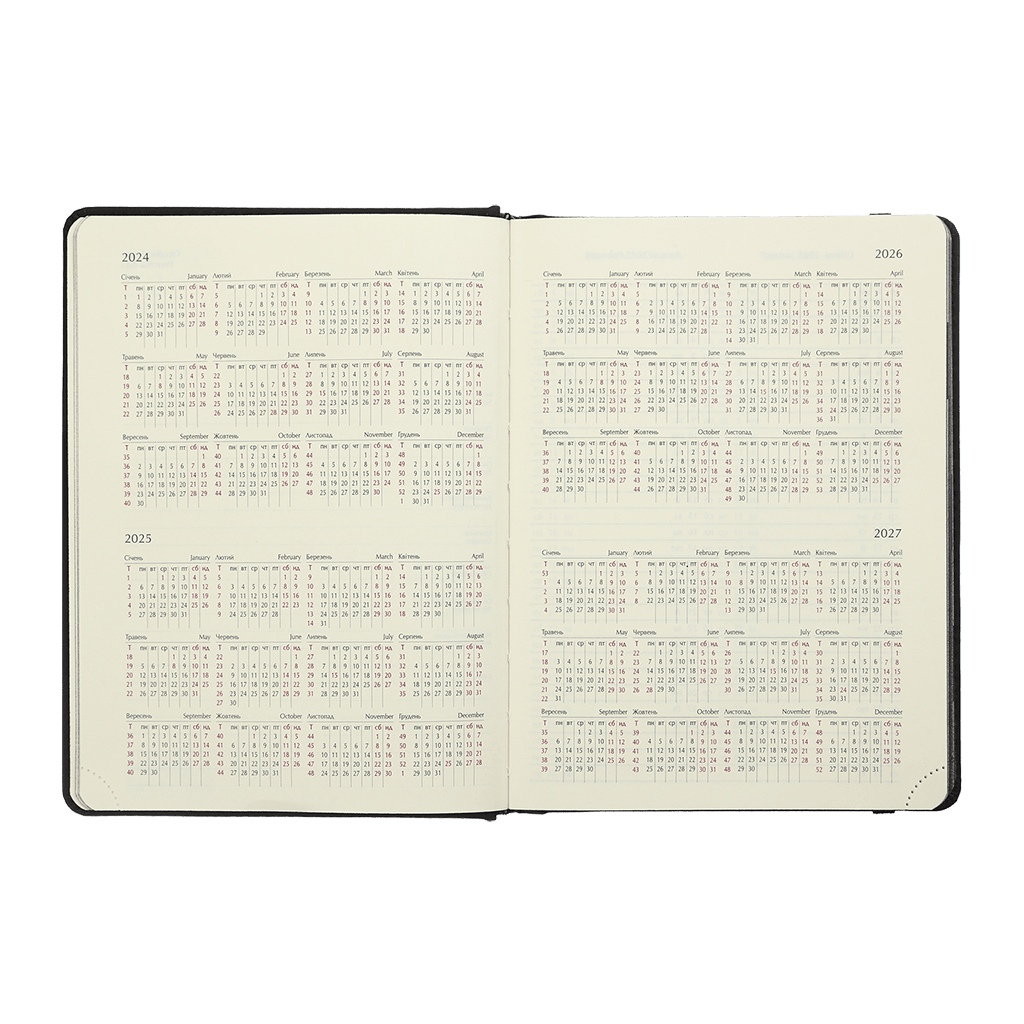 Тижневик Buromax датований 2024 STEEL, А5 червоний (BM.2127-05) - зображення 6