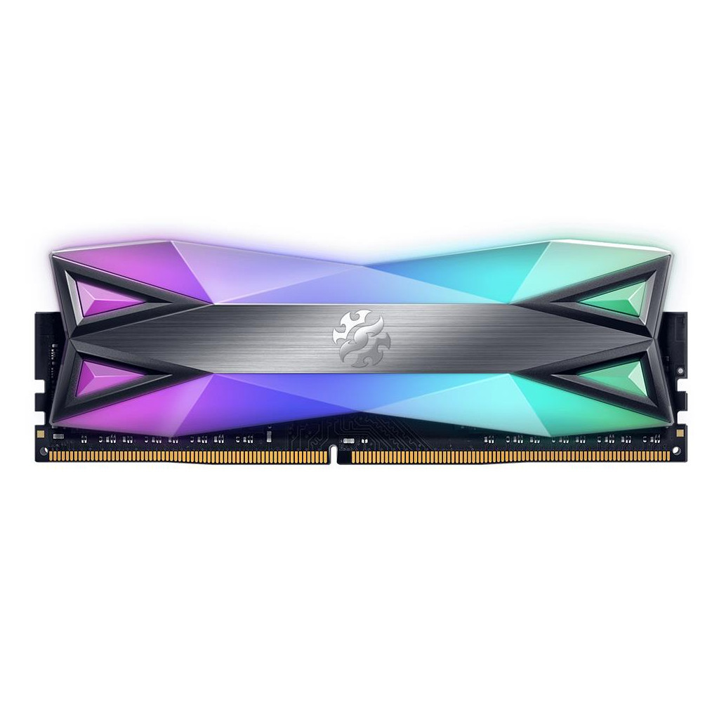 Модуль пам'яті для комп'ютера DDR4 8GB 3600 MHz XPG Spectrix D60G RGB Tungsten Gray ADATA (AX4U36008G18I-ST60) - зображення 1