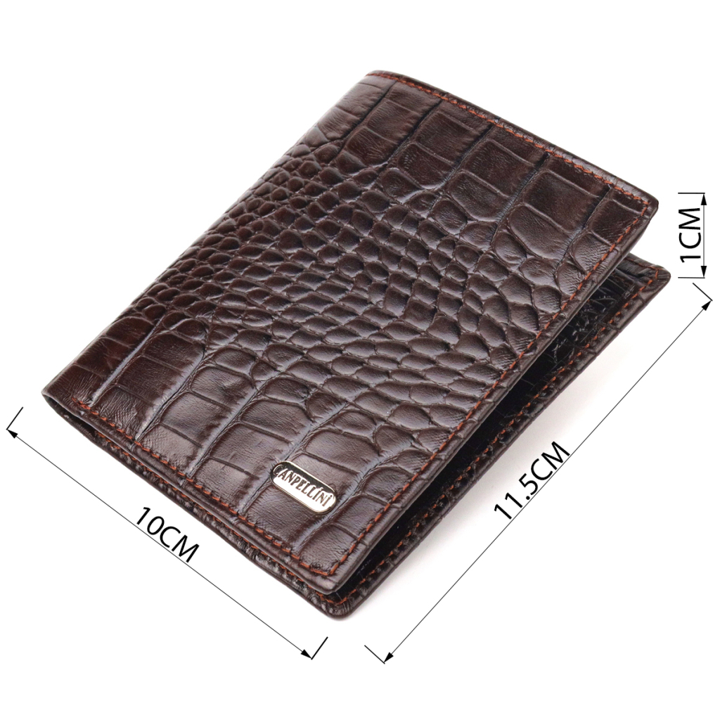 Портмоне Canpellini З натуральної шкіри Коричневе (21496) - зображення 3