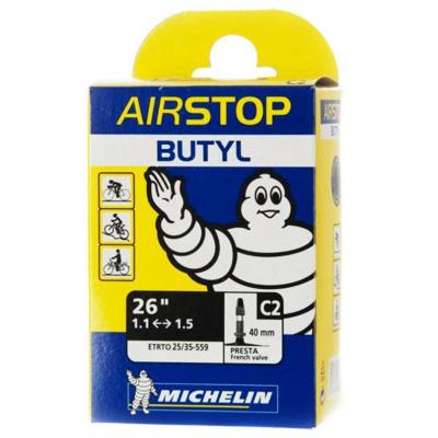Велосипедна камера Michelin C2 AIRSTOP 26"х1-1,25 (25/35X559) PR40мм (460871) - зображення 1