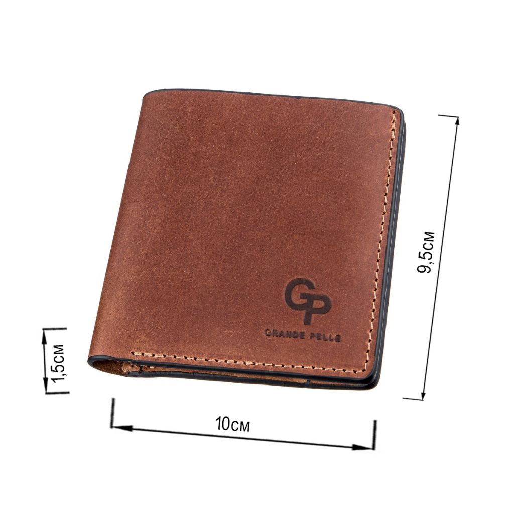 Портмоне Grande Pelle Унісекс Коричневе (11238) - зображення 3