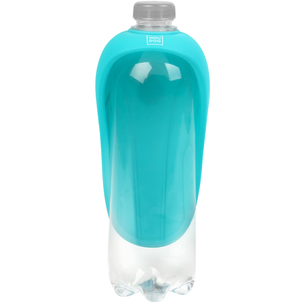 Універсальний посуд для тварин WAUDOG Silicone Поїлка-насадка на пляшку 165х90 мм блакитна (50772) - зображення 4
