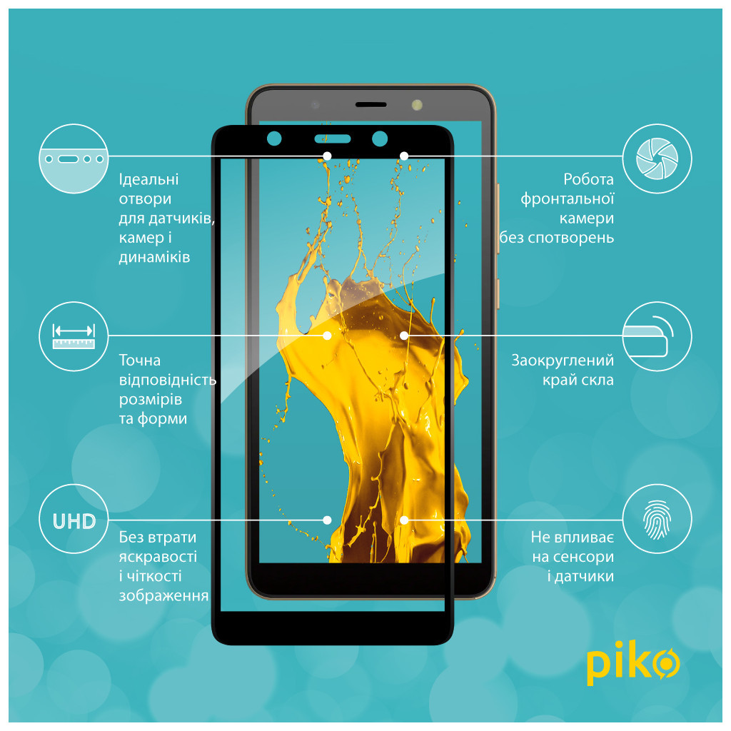 Скло захисне Piko Full Glue Tecno POP 3 (BB2) (1283126503191) - зображення 3