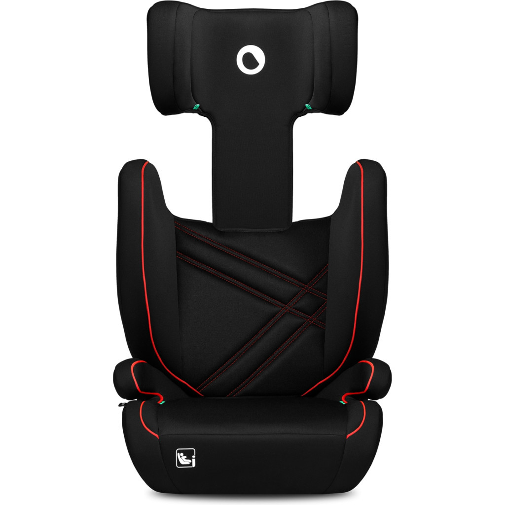 Автокрісло Lionelo Hugo I-Size Sporty Black чорне з червоним (LO-HUGO I-SIZE SPORTY BLACK) - зображення 3