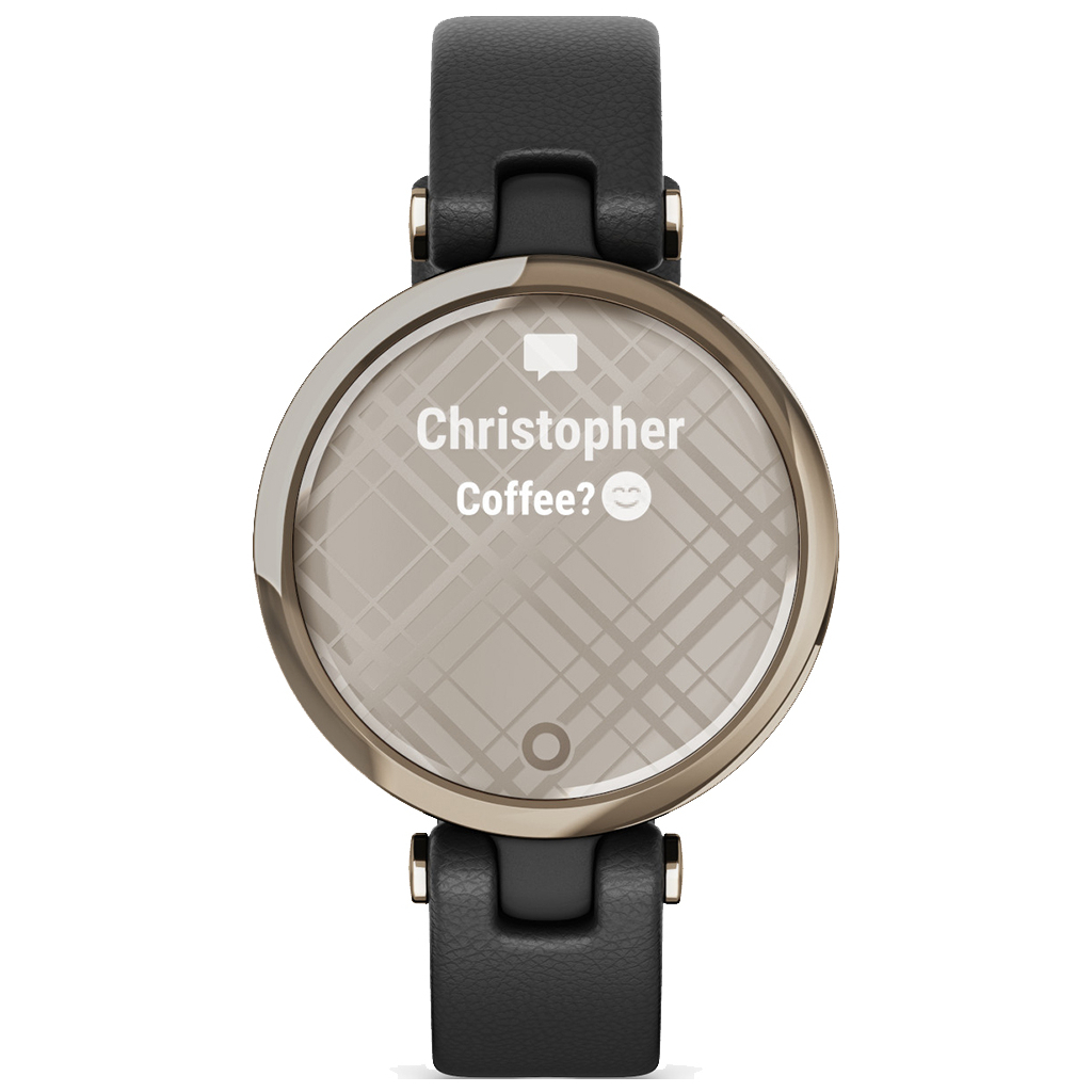 Смарт-годинник Garmin Lily, CreamGold, Black, Leather (010-02384-B1) - зображення 8