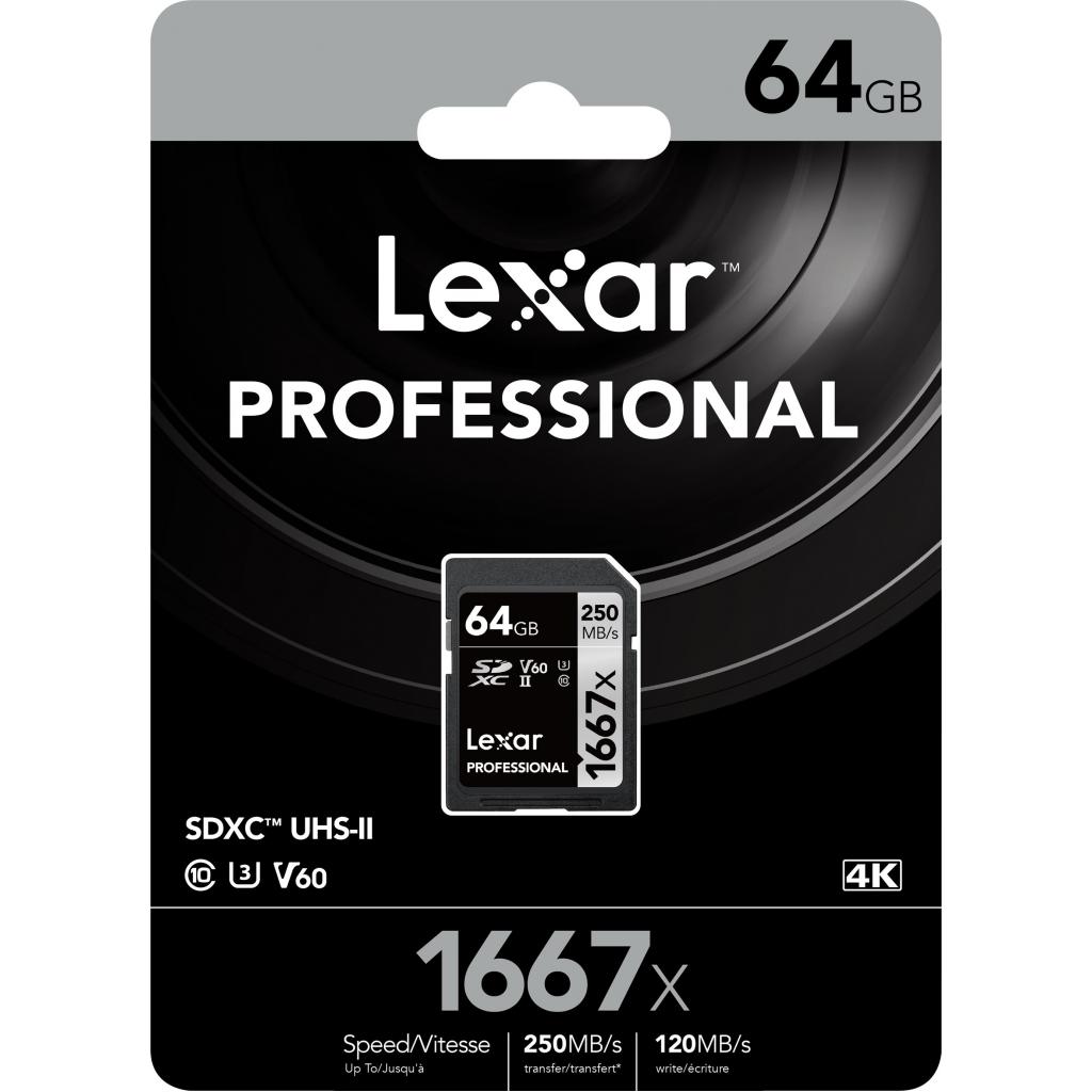 Карта пам'яті Lexar 64GB SDHC class 10 UHS-II 1667x (LSD64GCB1667) - зображення 3