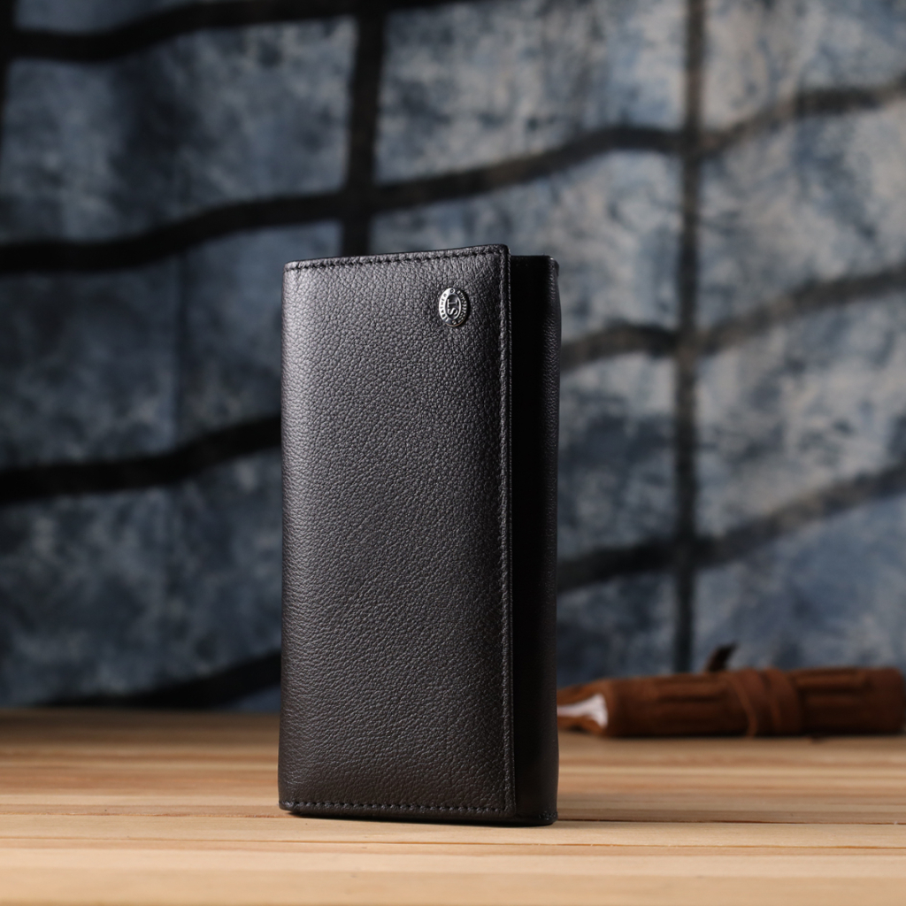 Гаманець ST Leather З натуральної шкіри Чорний (23112) - зображення 10