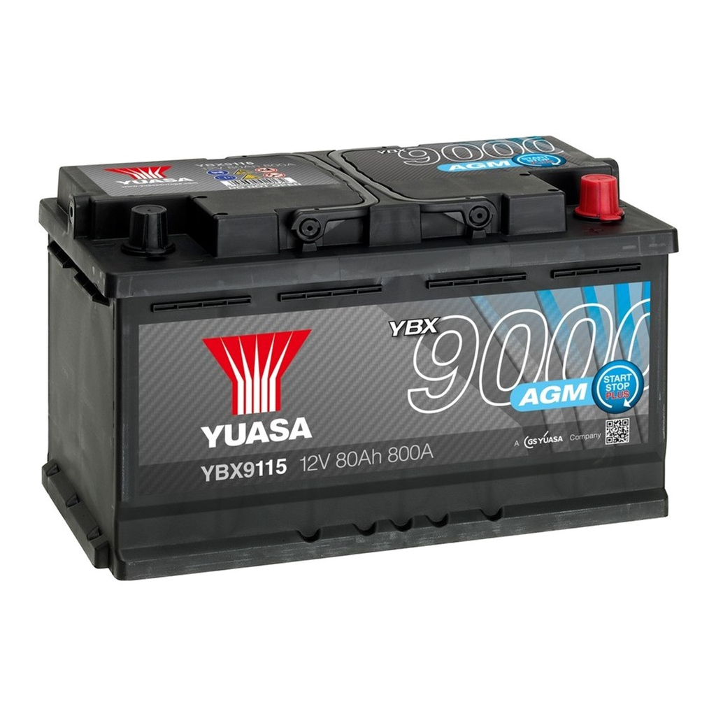 Акумулятор автомобільний Yuasa 12V 80Ah AGM Start Stop Plus Battery (YBX9115) - зображення 1