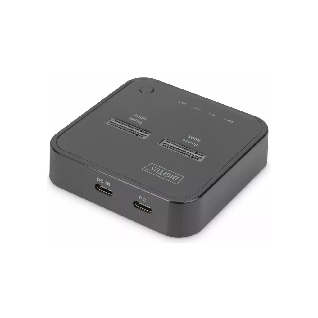 Док-станція для накопичувачів Digitus Dual M.2 NVMe SSD USB Type-C 3.2 Black (DA-71545) - picture 2