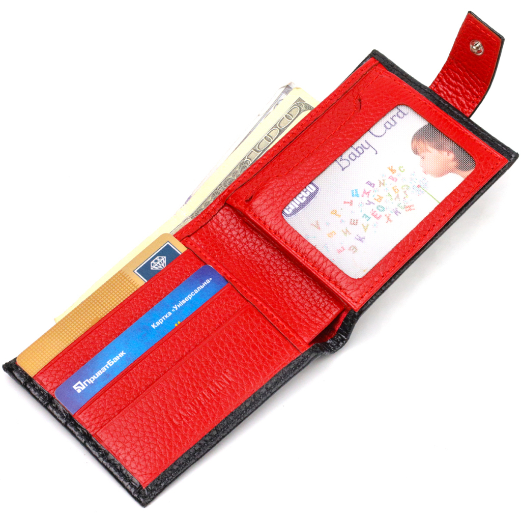 Портмоне Canpellini З натуральної шкіри Чорне (21749) - зображення 6