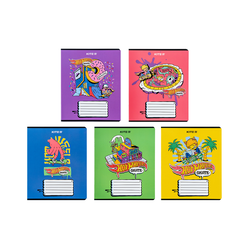 Зошит Kite Hot Wheels 18 аркушів, лінія (HW24-237) - зображення 1