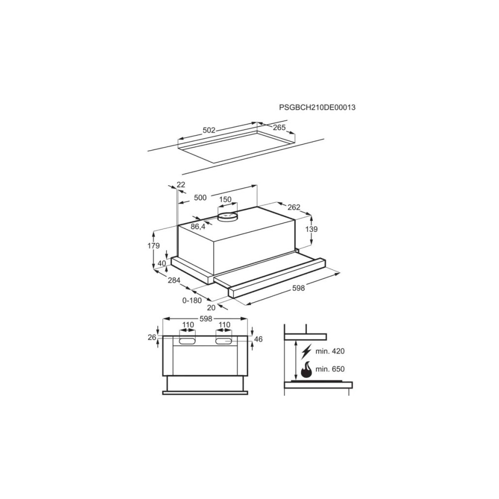 Витяжка кухонна Electrolux LFP326FB - зображення 5