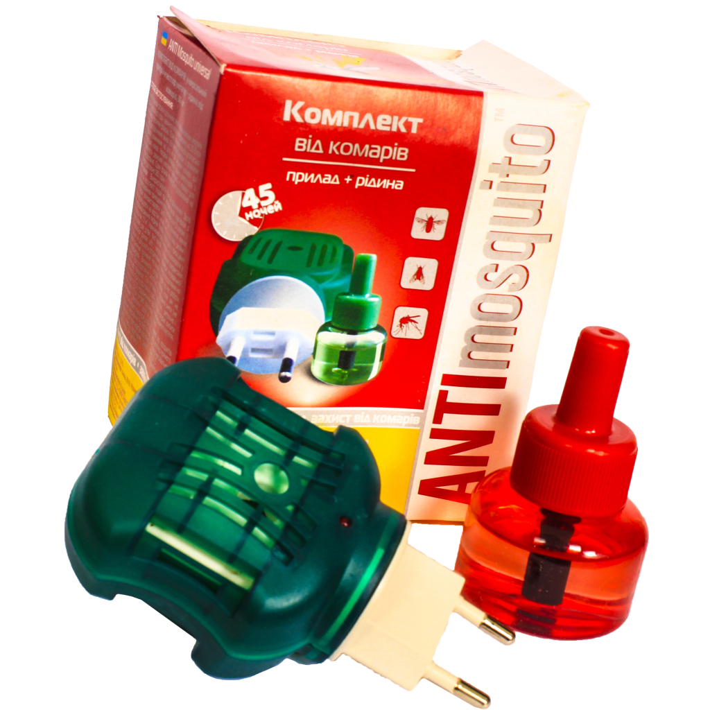 Фумігатор Anti mosquito проти комарів у комплекті з рідиною на 45 ночей 30 мл (4820055140690) - зображення 1