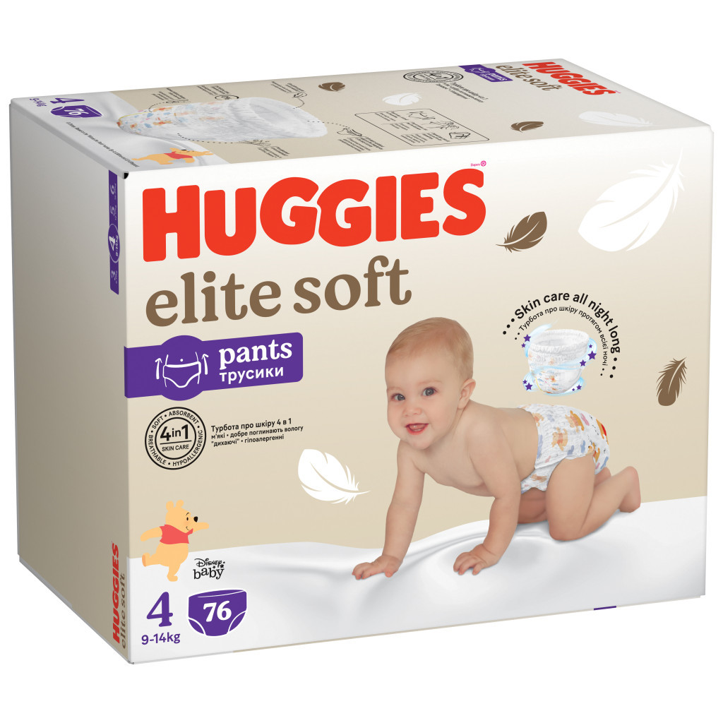 Підгузки Huggies Elite Soft 4 (9-14 кг) Box 76 шт (5029053582450) - зображення 2