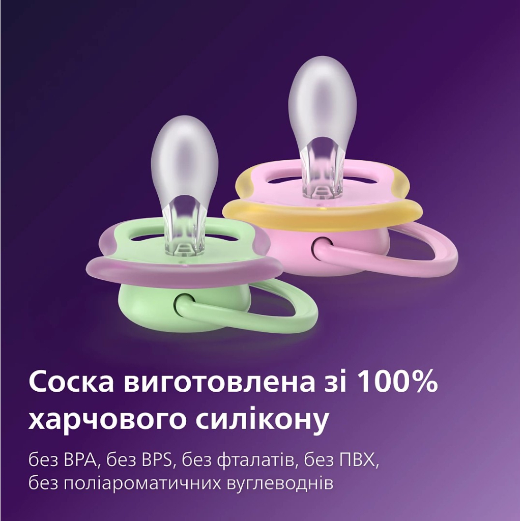 Пустушка Philips AVENT Ultra Air, 6-18 міс., салатово-рожева (SCF087/13) - изображение 8