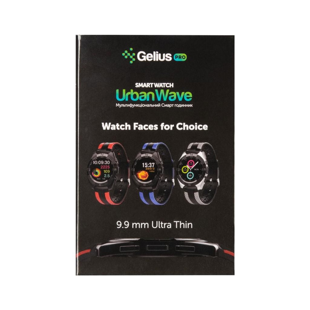 Смарт-годинник Gelius Pro GP-L3 (URBAN WAVE) Black/Red - зображення 12
