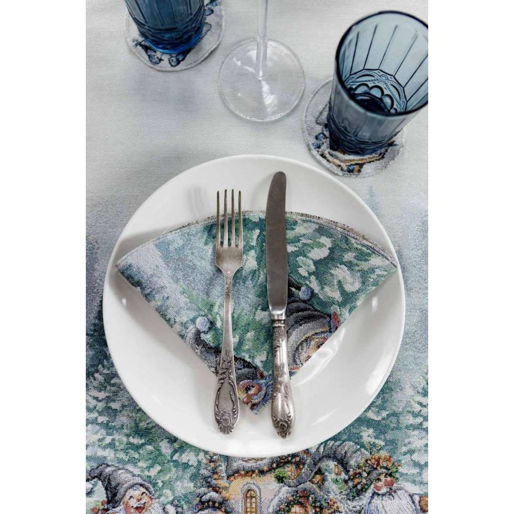 Серветка на стіл Прованс гобеленова Казкові гноми D 35 см (038429) - зображення 6