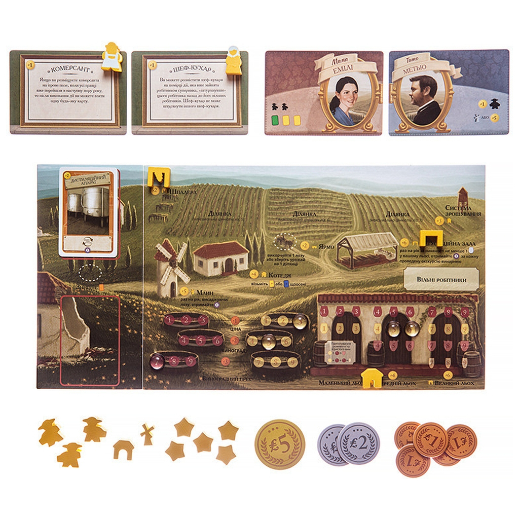 Настільна гра Kilogames Виноробство: Тоскана. Основне видання (Viticulture Tuscany Essential Edition) (укр.) (KG-2260) - зображення 3