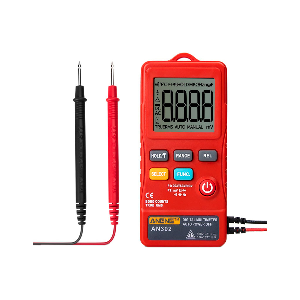 Цифровий мультиметр ANENG AN-302, V, A, R, C, F (AN-302) - зображення 1