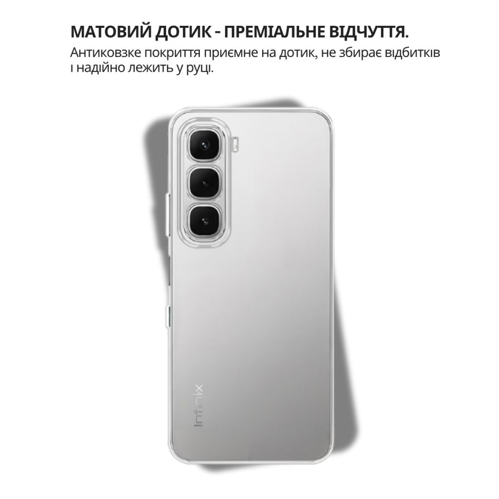 Чохол до мобільного телефона BeCover Silicone Infinix Hot 60 5G (X6726) / 60i 4G (X6728) Transparent (714402) - зображення 3
