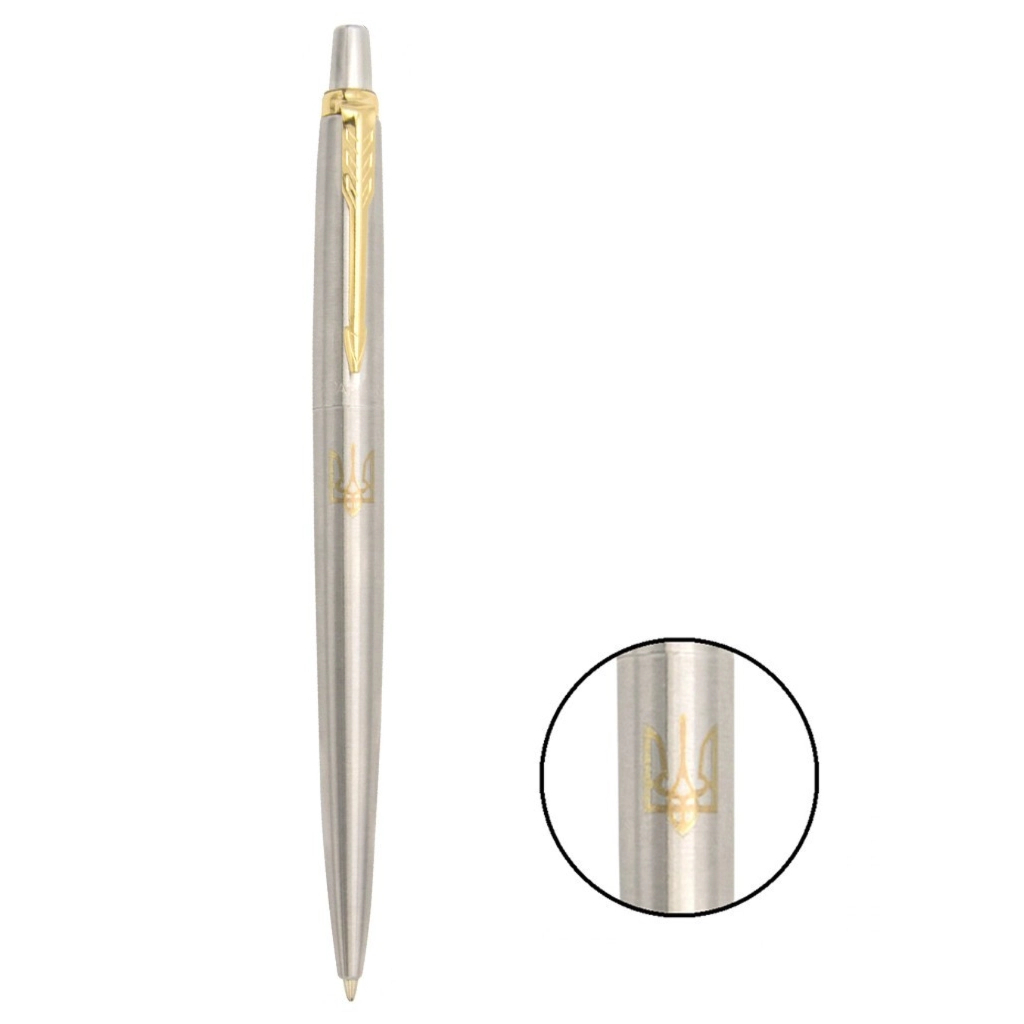 Ручка кулькова Parker JOTTER 17 UKRAINE SS GT BP Тризуб золотий (16032_T001g) - зображення 2