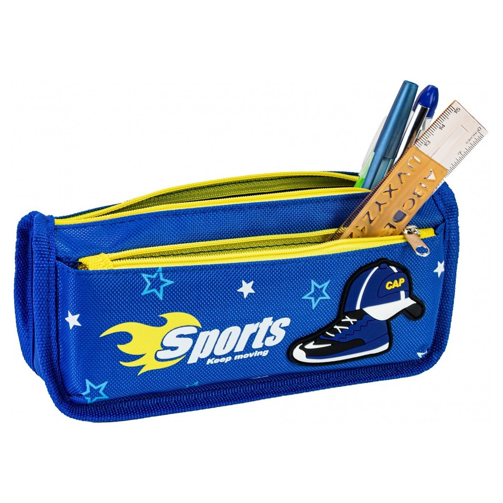 Пенал Cool For School 2 відділення Sports синій (CF87008) - зображення 2