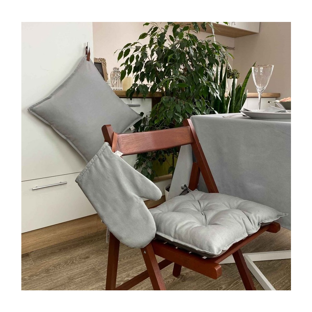 Подушка на стілець Прованс Сіра 40х40 (4823093429628) - зображення 3