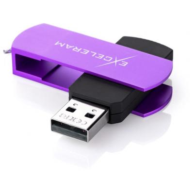 USB флеш накопичувач eXceleram 32GB P2 Series Grape/Black USB 2.0 (EXP2U2GPB32) - зображення 2