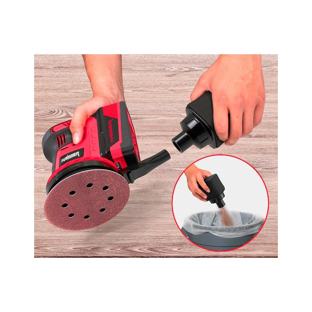 Шліфувальна машина HAISSER RO-118BS (без АКБ та ЗП) (130409) - зображення 3