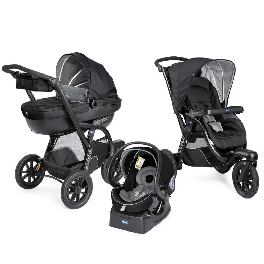 Коляска Chicco 3 в 1 Trio Active3 Top Чорна (79270.51) - зображення 1