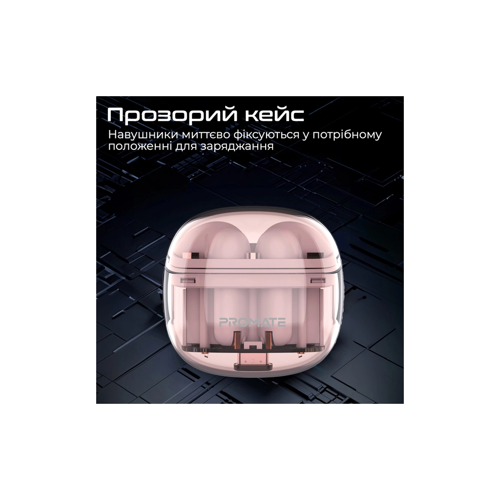Навушники Promate TransPods Pink (transpods.pink) - зображення 7
