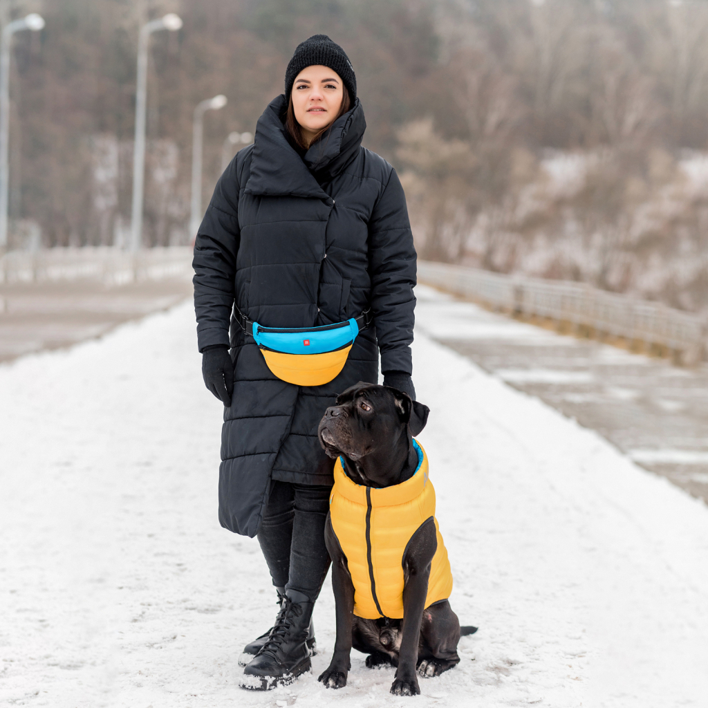 Поясна сумка-бананка для собак WAUDOG Family Colors of freedom зі знімним ременем 33х17х10 см (400-4020) - зображення 5