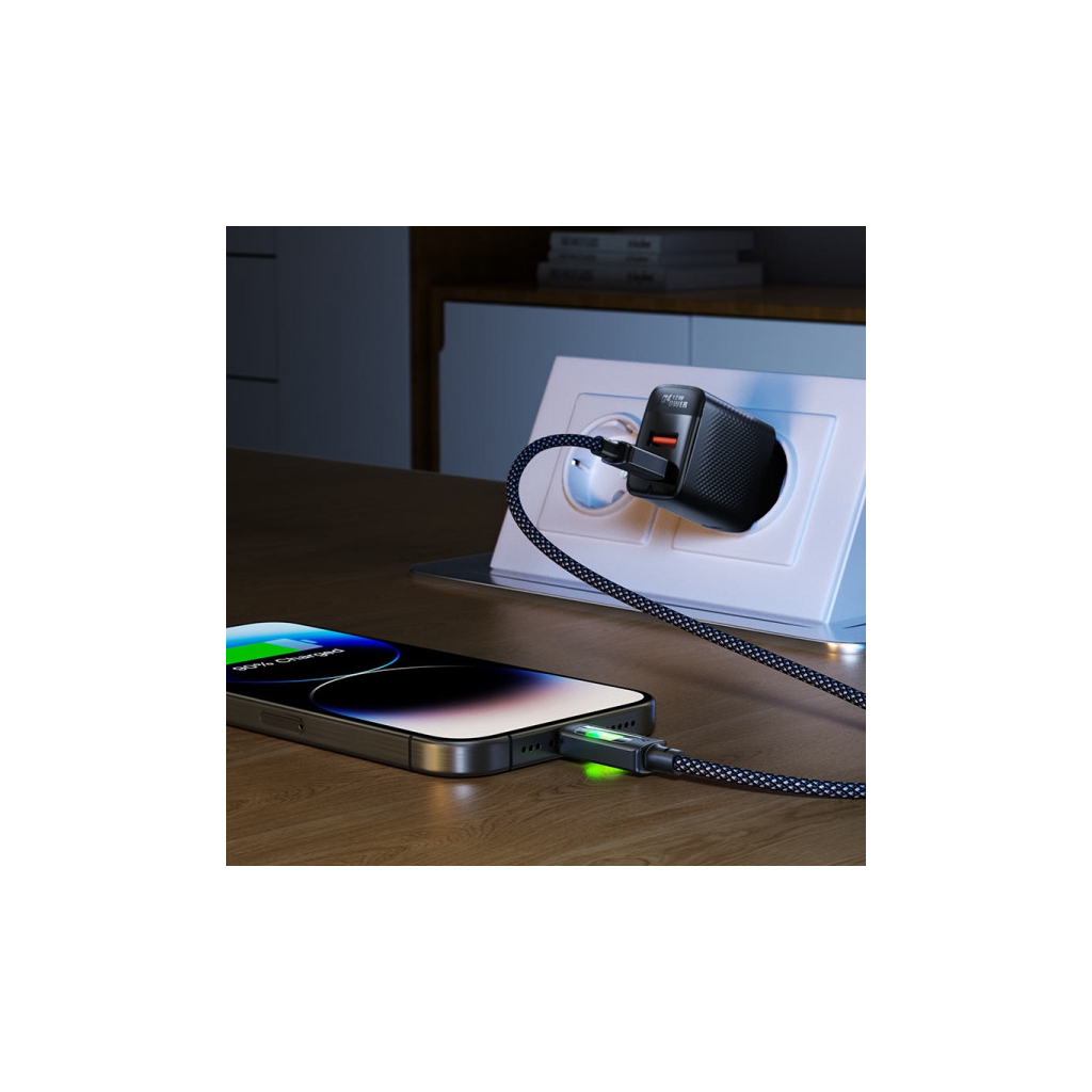 Дата кабель USB 2.0 AM to USB-C 1.2m 60W black Acefast (6974316284673) - зображення 7