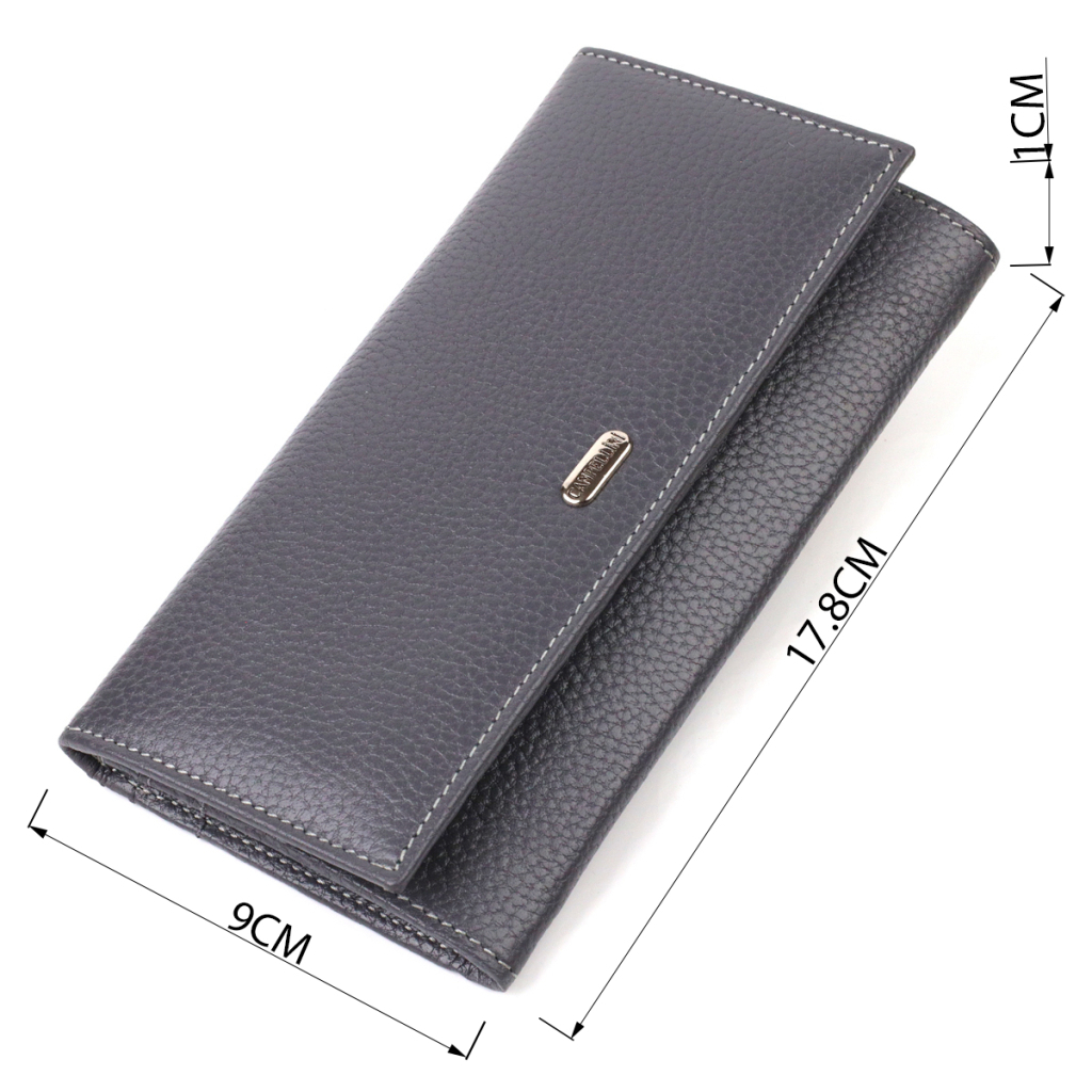 Гаманець Canpellini З натуральної шкіри Сірий (21821) - зображення 3