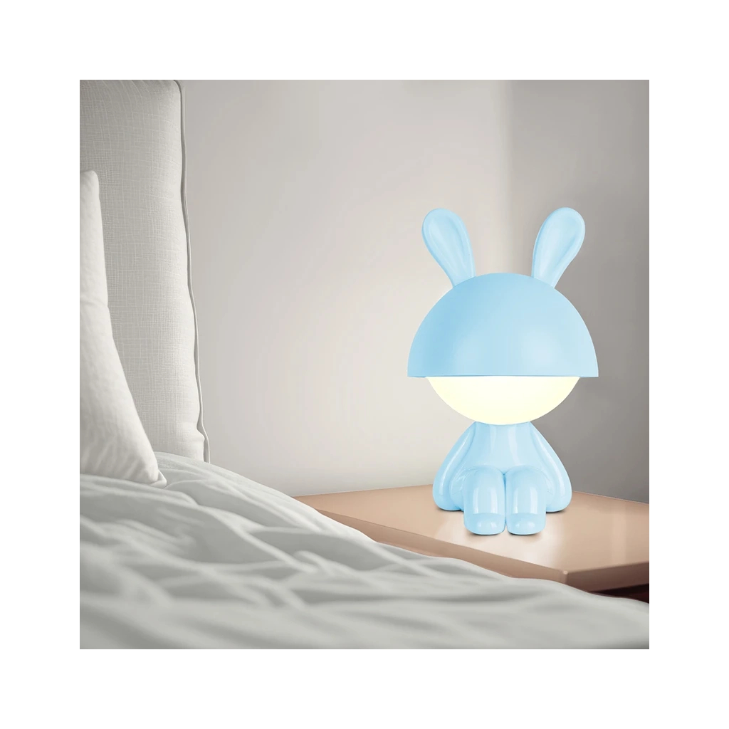 Нічник Kite Світильник LED з акумулятором Cute Bunny, блакитний (K25-316-1-3) - зображення 5