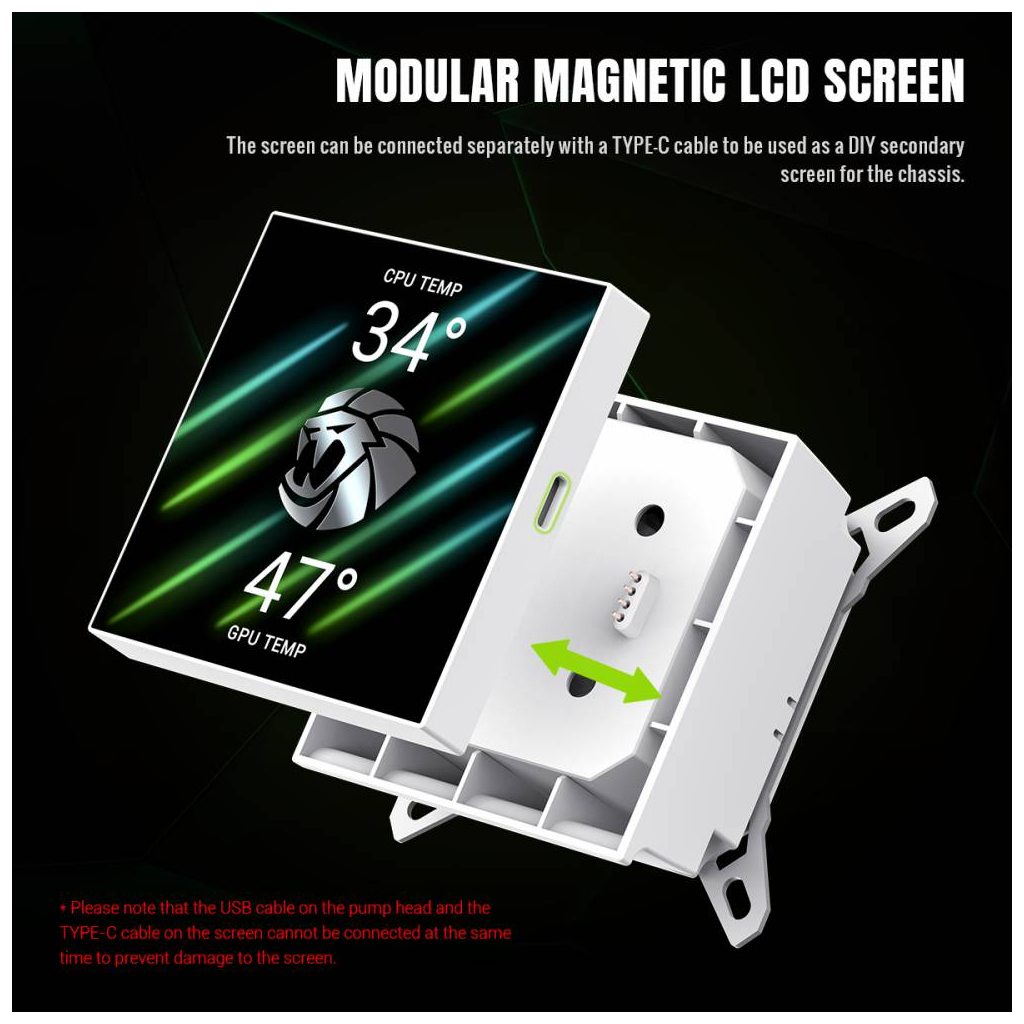 Система рідинного охолодження Gamemax GLACIER 240 LCD WH - зображення 11