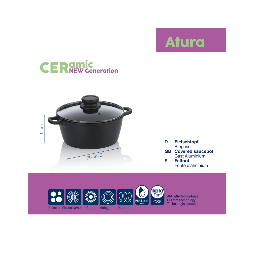 Каструля Kela Atura, з кришкою 20 см, 1.7 л (15170) - зображення 4