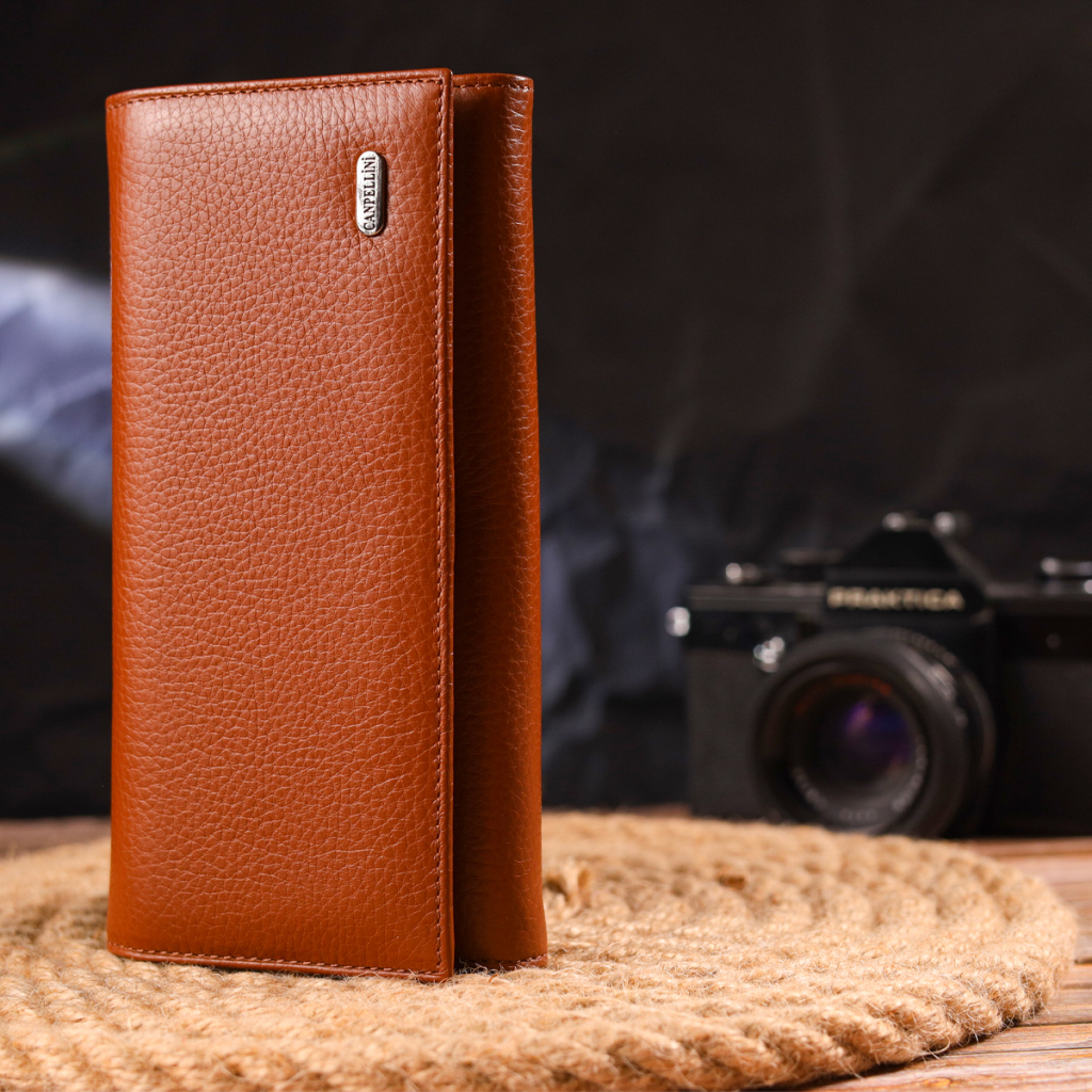 Портмоне Canpellini З натуральної шкіри Світло-коричневе (21524) - зображення 8