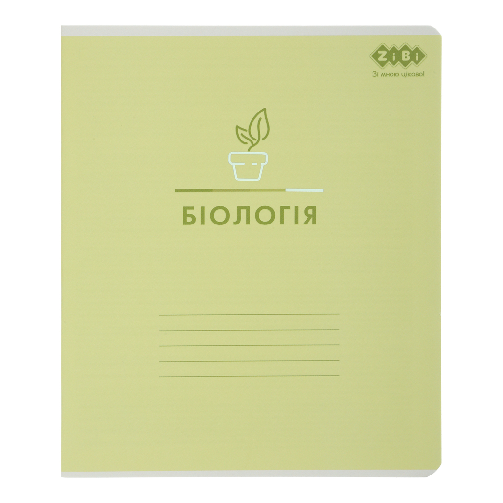 Зошит ZiBi предметний PASTEL 48 аркушів клітинка, біологія (ZB.1701-15) - зображення 1