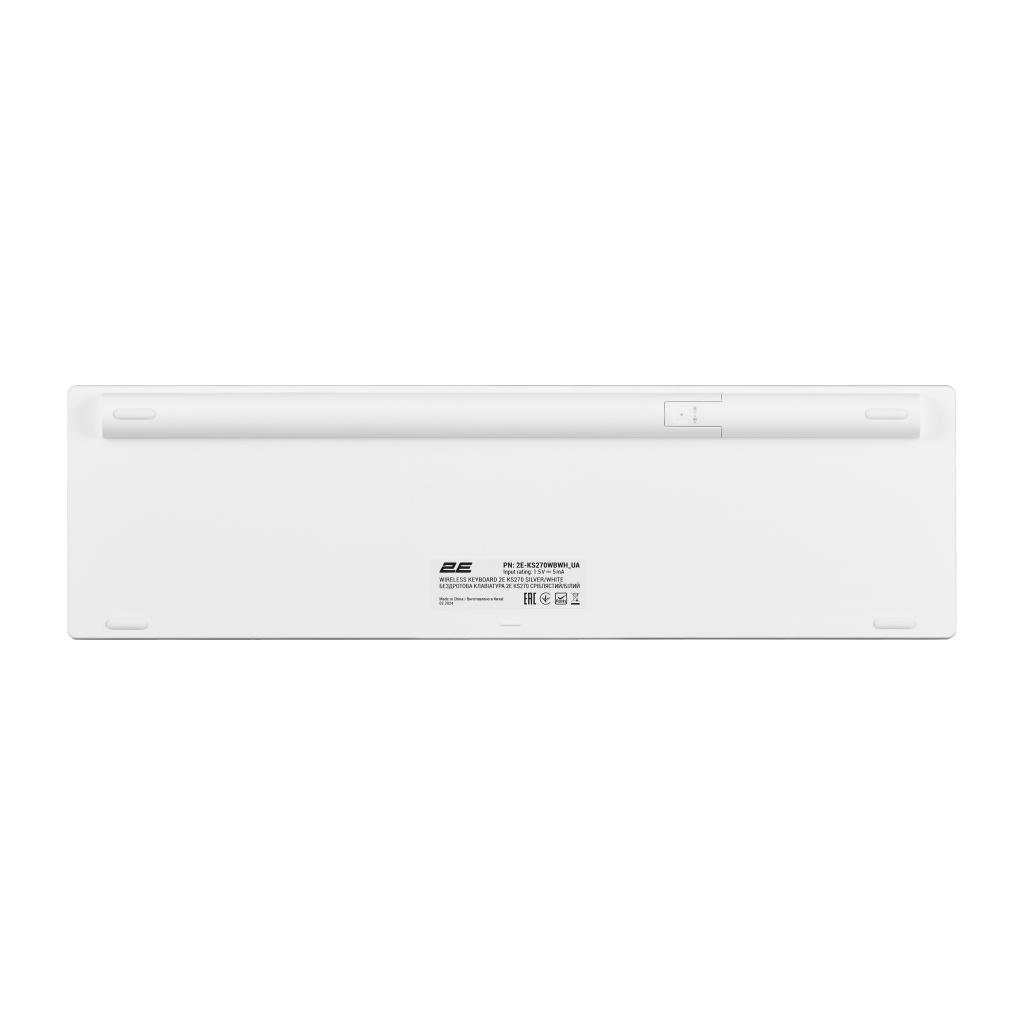 Клавіатура 2E KS270 109key Wireless UA Silver/White (2E-KS270WBWH_UA) - зображення 2