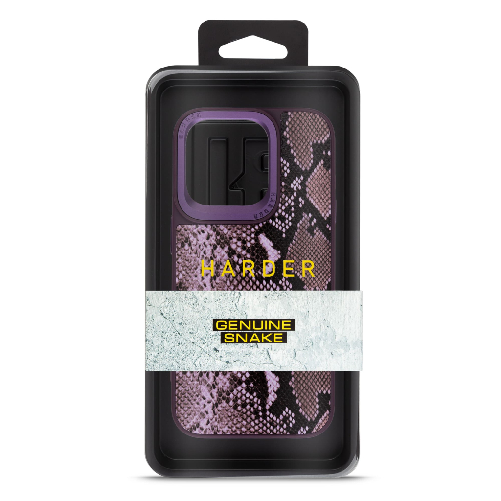 Чохол до мобільного телефона Harder Genuine Snake Apple iPhone 15 Pro Dark Purple (ARM76782) - зображення 3