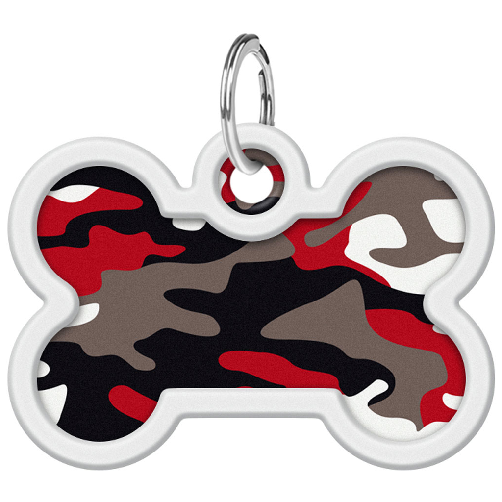 Адресник для тварин WAUDOG Smart ID з QR паспортом "Камо сірий", кістка 40х28 мм (0640-0215) - изображение 2