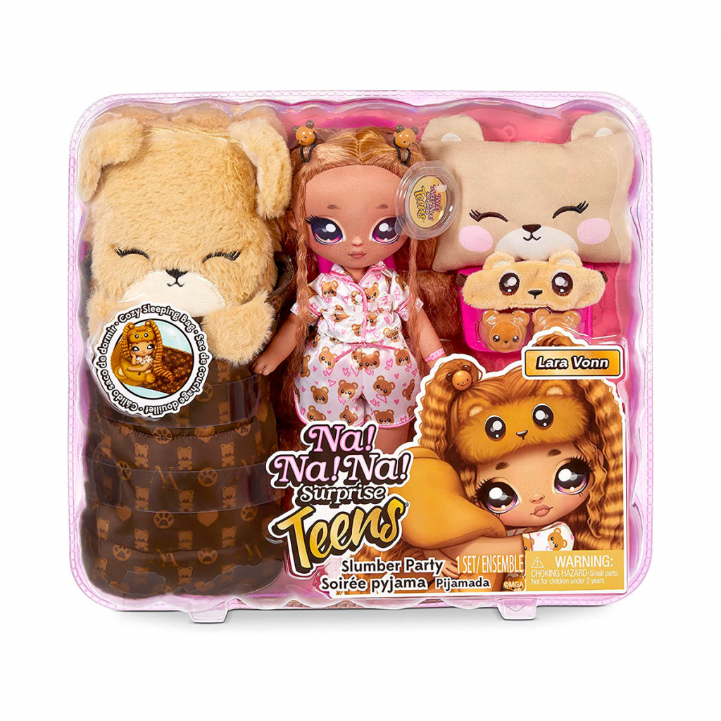 Лялька Na! Na! Na! Surprise серії Teens - Піжамна тедді-вечірка Лари Вонн (577416) - зображення 4