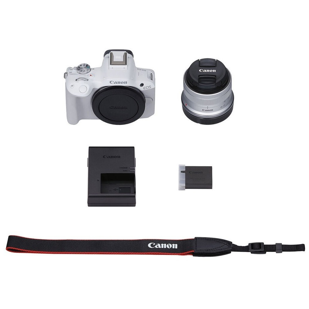 Цифровий фотоапарат Canon EOS R50 + RF-S 18-45 IS STM White (5812C030) - зображення 2