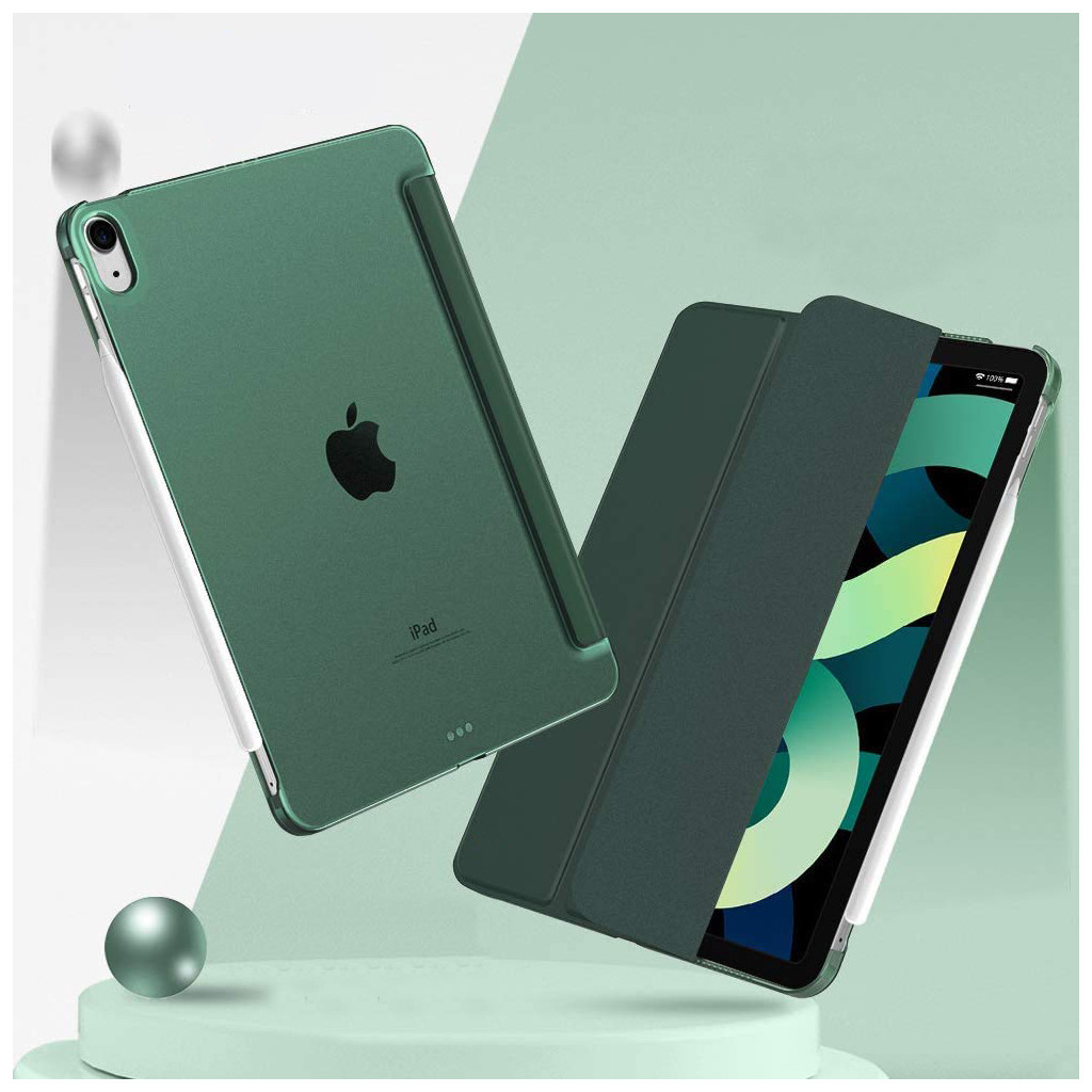 Чохол до планшета BeCover Tri Fold Hard Apple iPad Air (4/5) 2020/2022 10.9" Dark Green (709662) (709662) - зображення 3