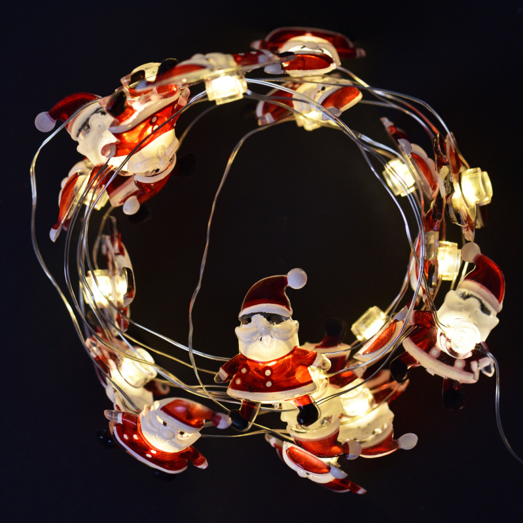 Гірлянда YES! Fun На мідному дроті Санта 20 LED Тепло-біла 2.2 м На батарейках (801211) - зображення 3